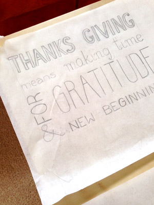 My First Handlettering Experience - Thanksgiving Illustration